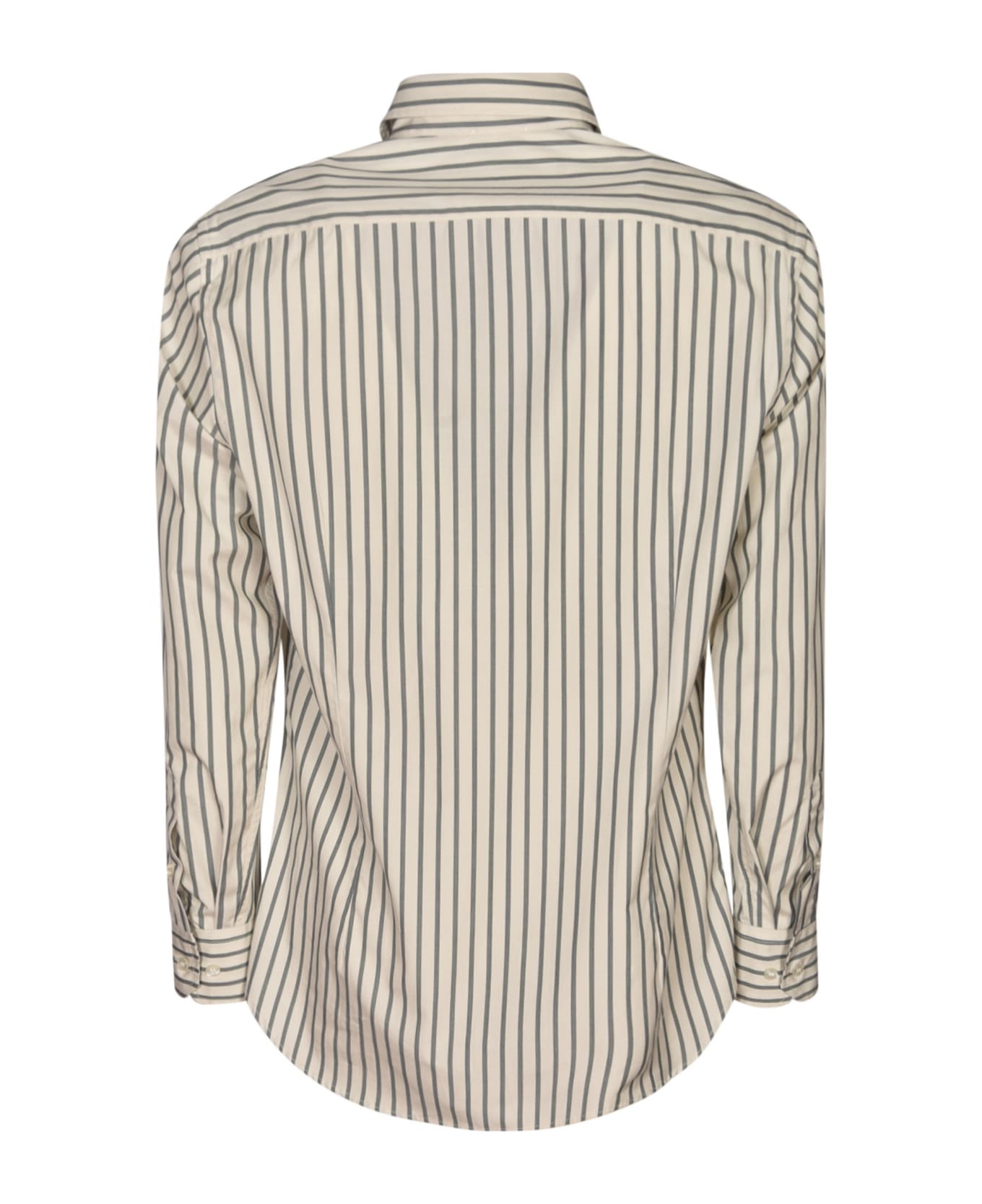 Etro Roma Logo Striped Shirt - Bianca riga viola