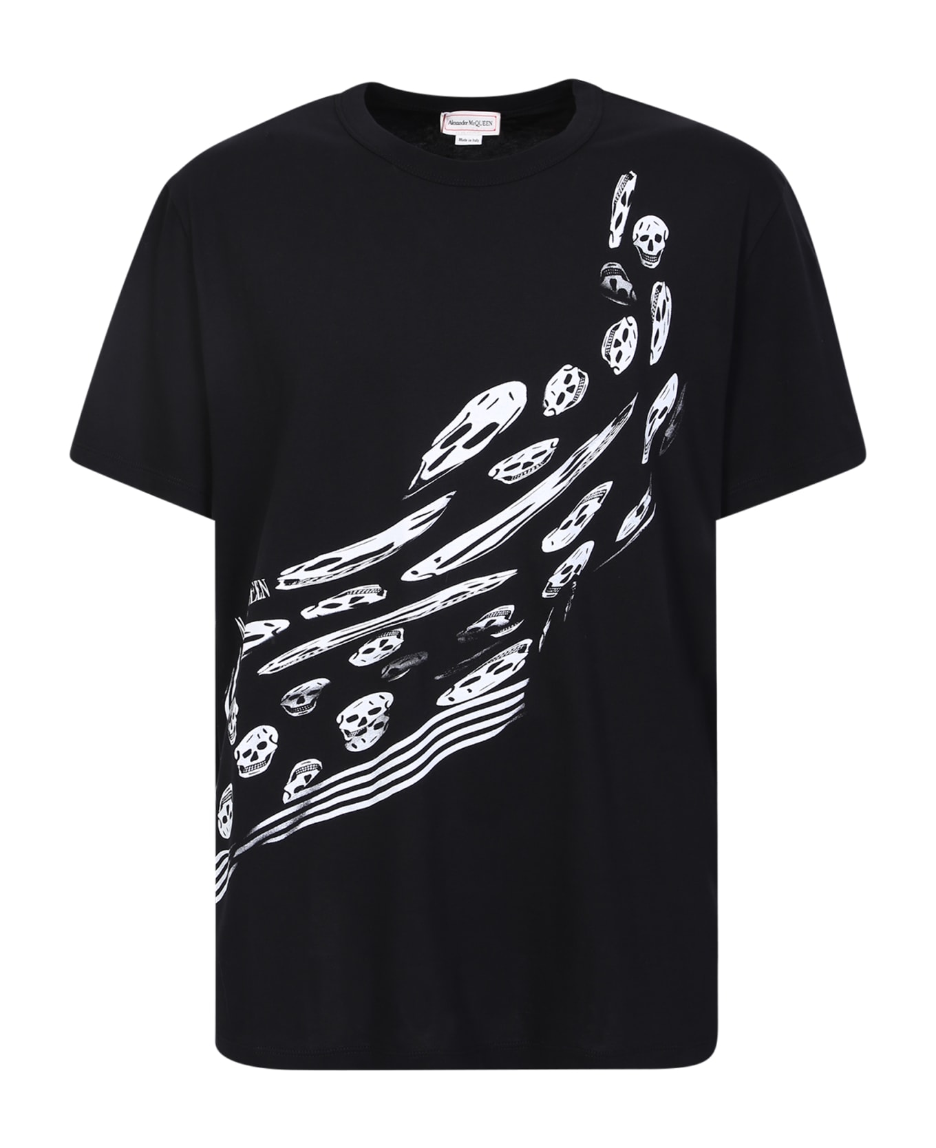 Alexander McQueen T-shirt With Side Skull Print - Black シャツ