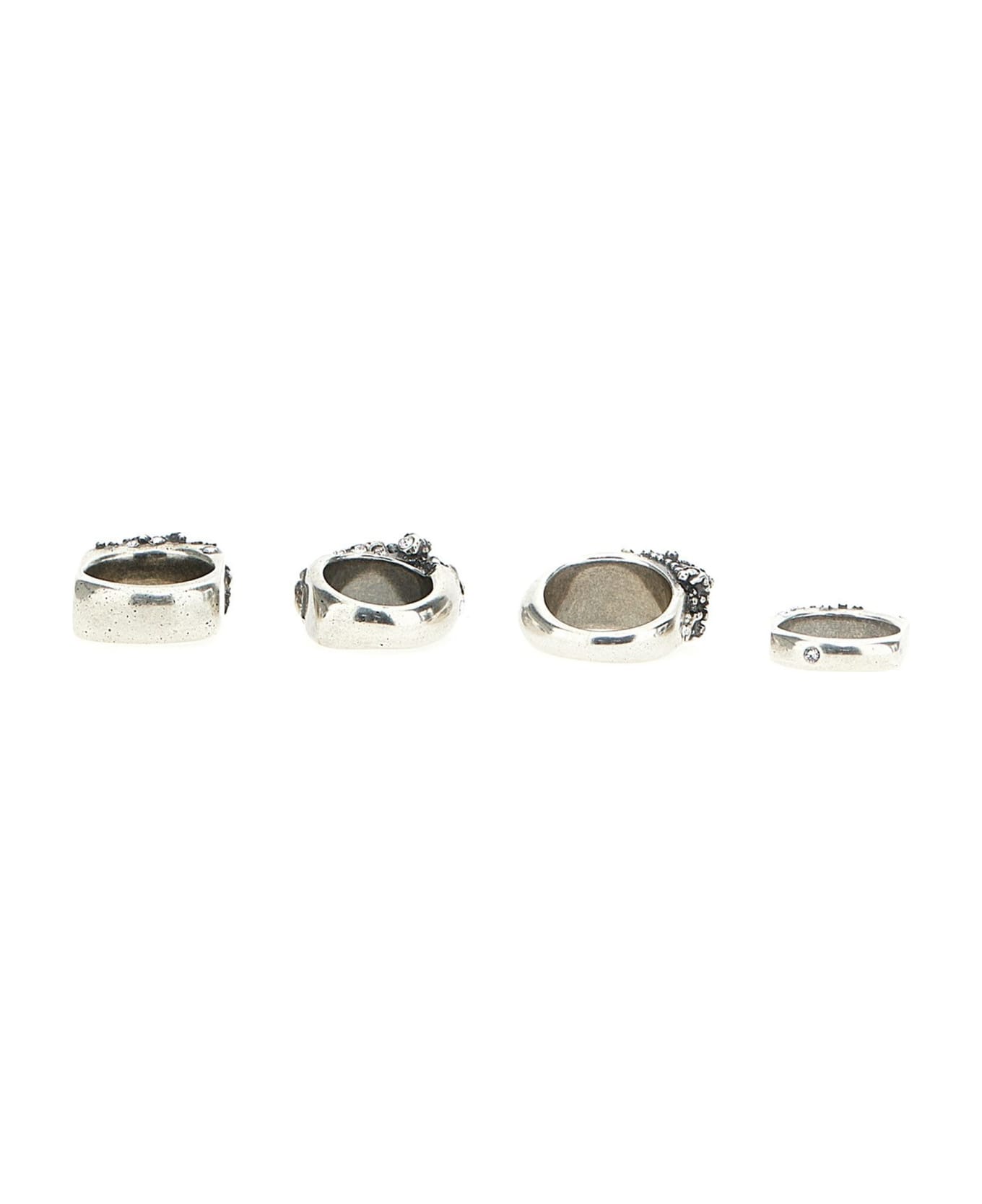 Ann Demeulemeester 'cornelia' Ring Set - Silver