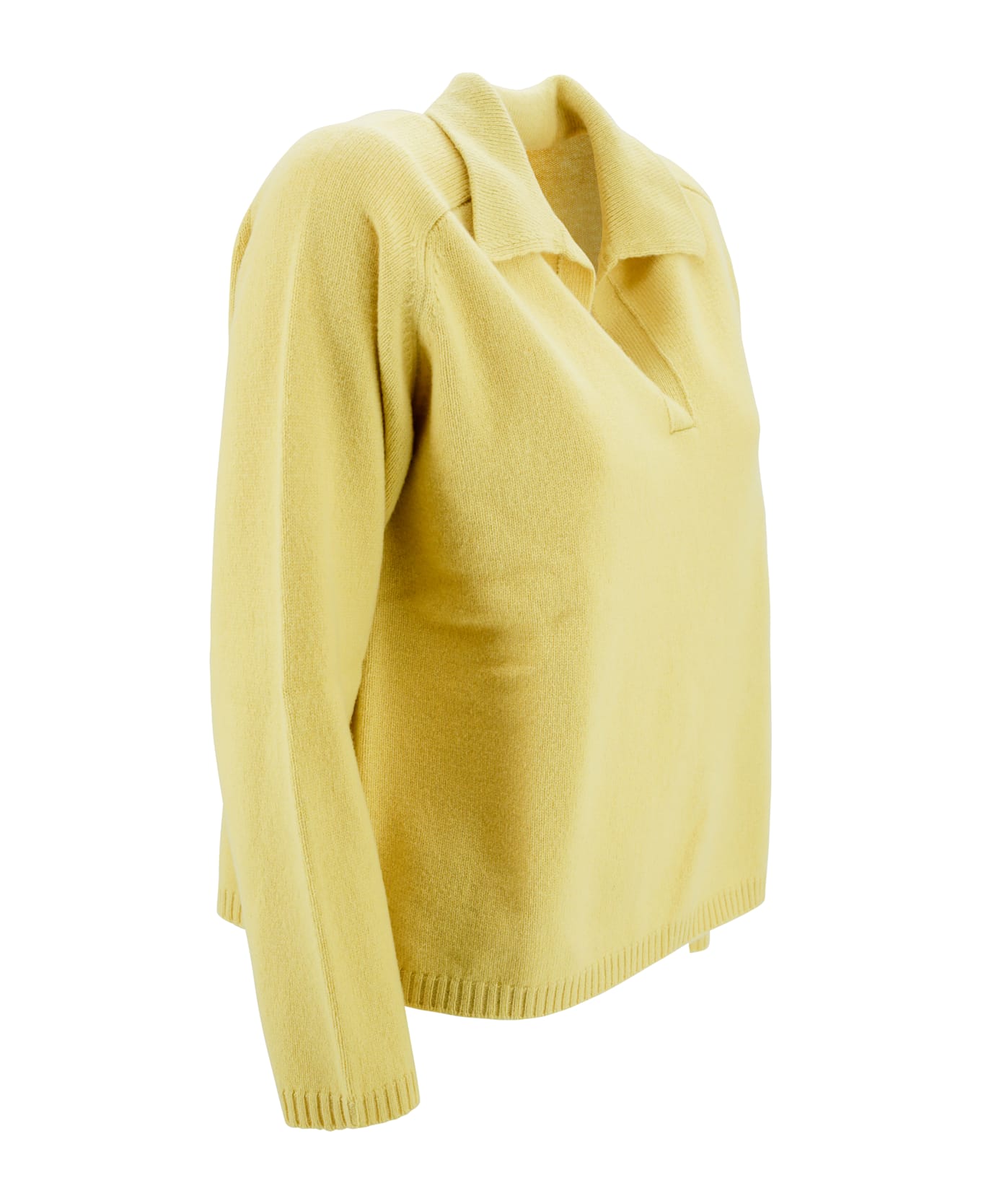 Kangra Jumper With Polo Collar - Yellow