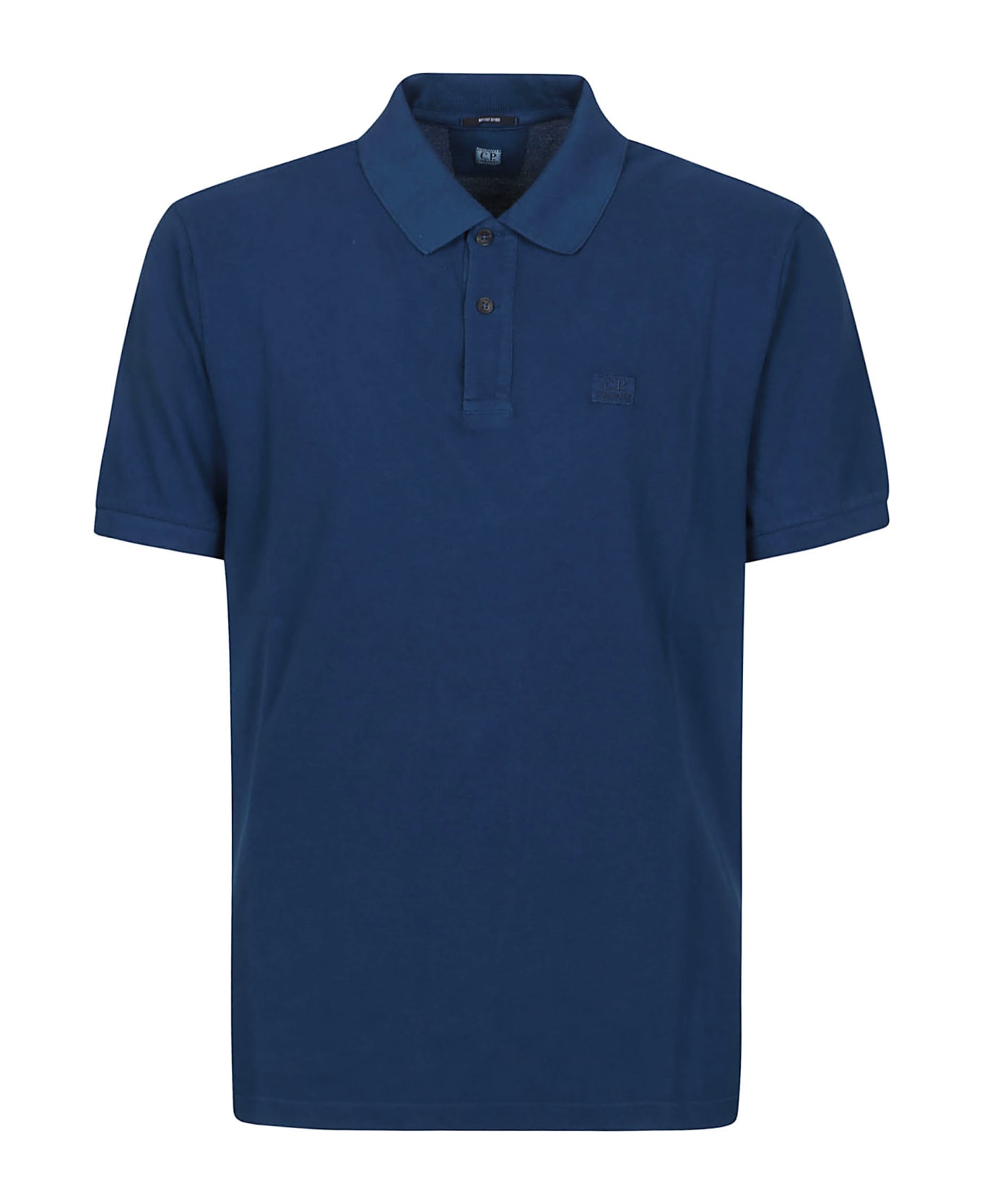 C.P. Company 24/1 Piquet Resist Dyed Short Sleeve Polo Shirt - Ink Blue