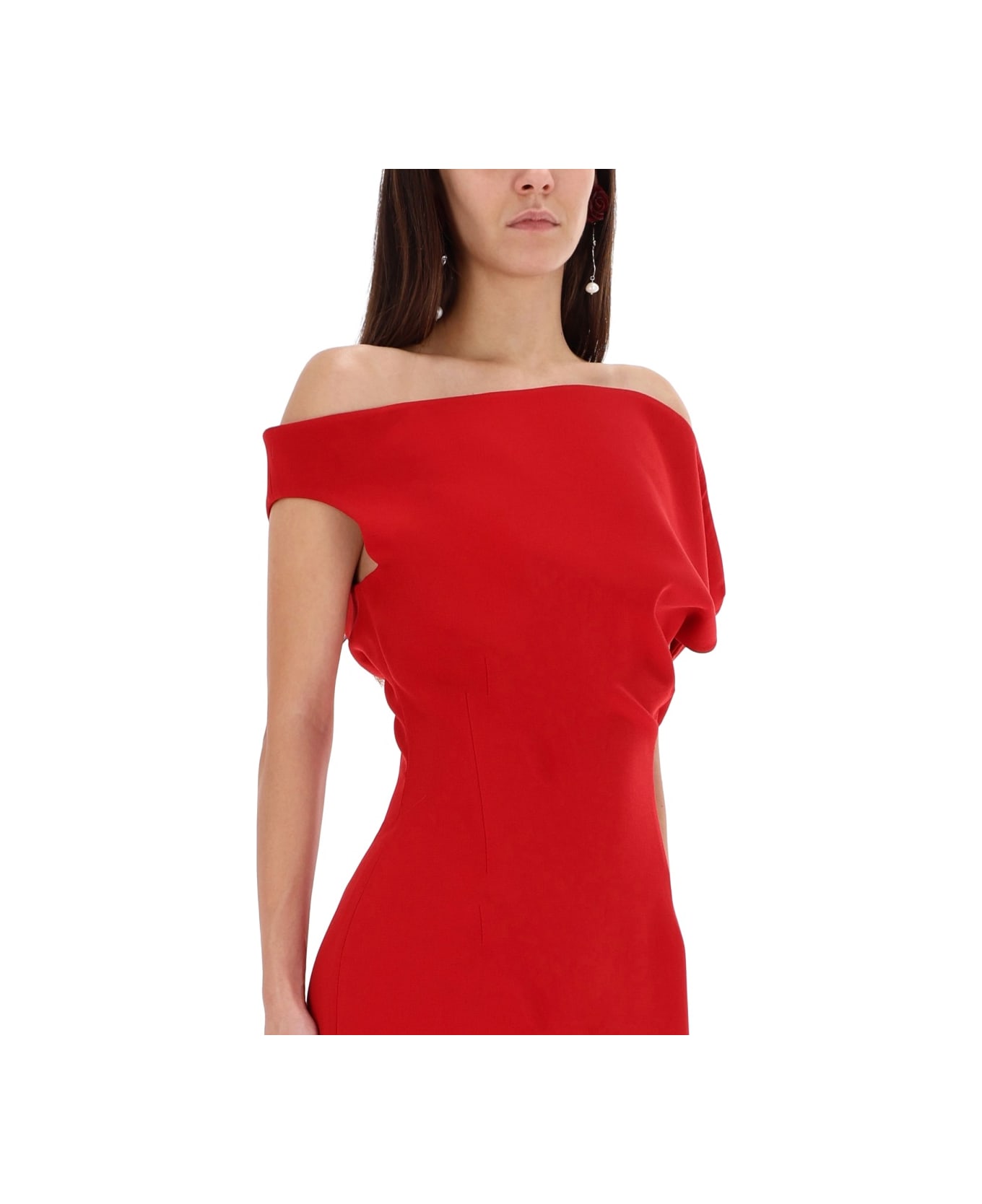 Magda Butrym Long One-shoulder Dress - RED