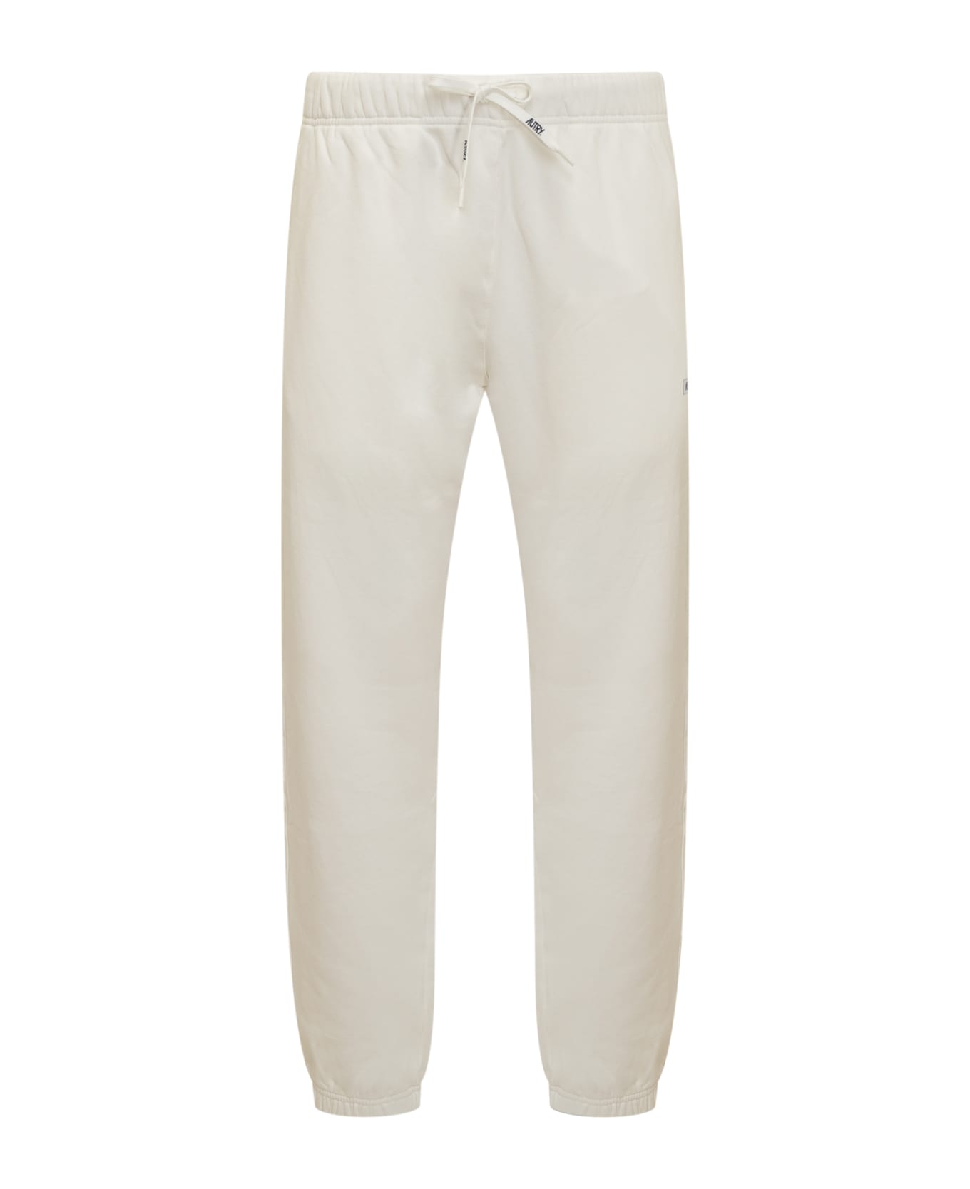 Autry Cotton Jogging Pants With Logo - APPAREL WHITE