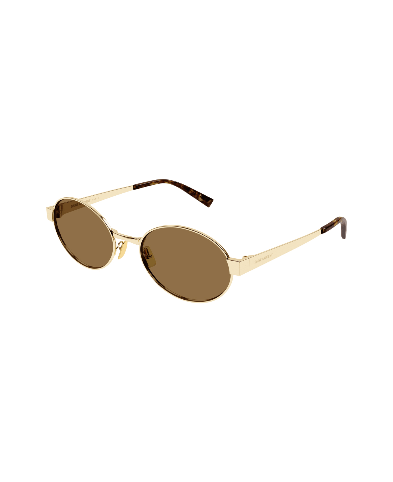 Saint Laurent Eyewear Saint Laurent Sl 692 Linea Sl Logo 004 Gold Brown Sunglasses - Oro