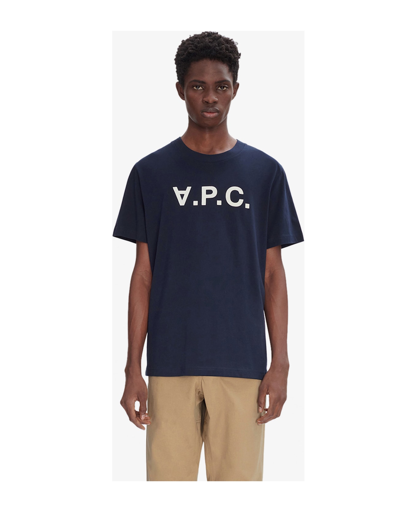 A.P.C. T Shirt Standard Grand Vpc - Tiq Dark Navy Ecru