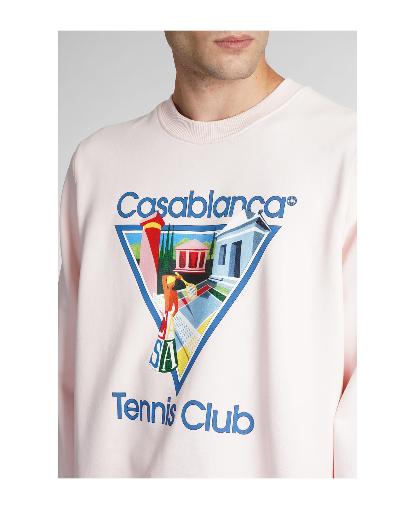Casablanca Sweatshirt In Rose-pink Cotton - La joueuse