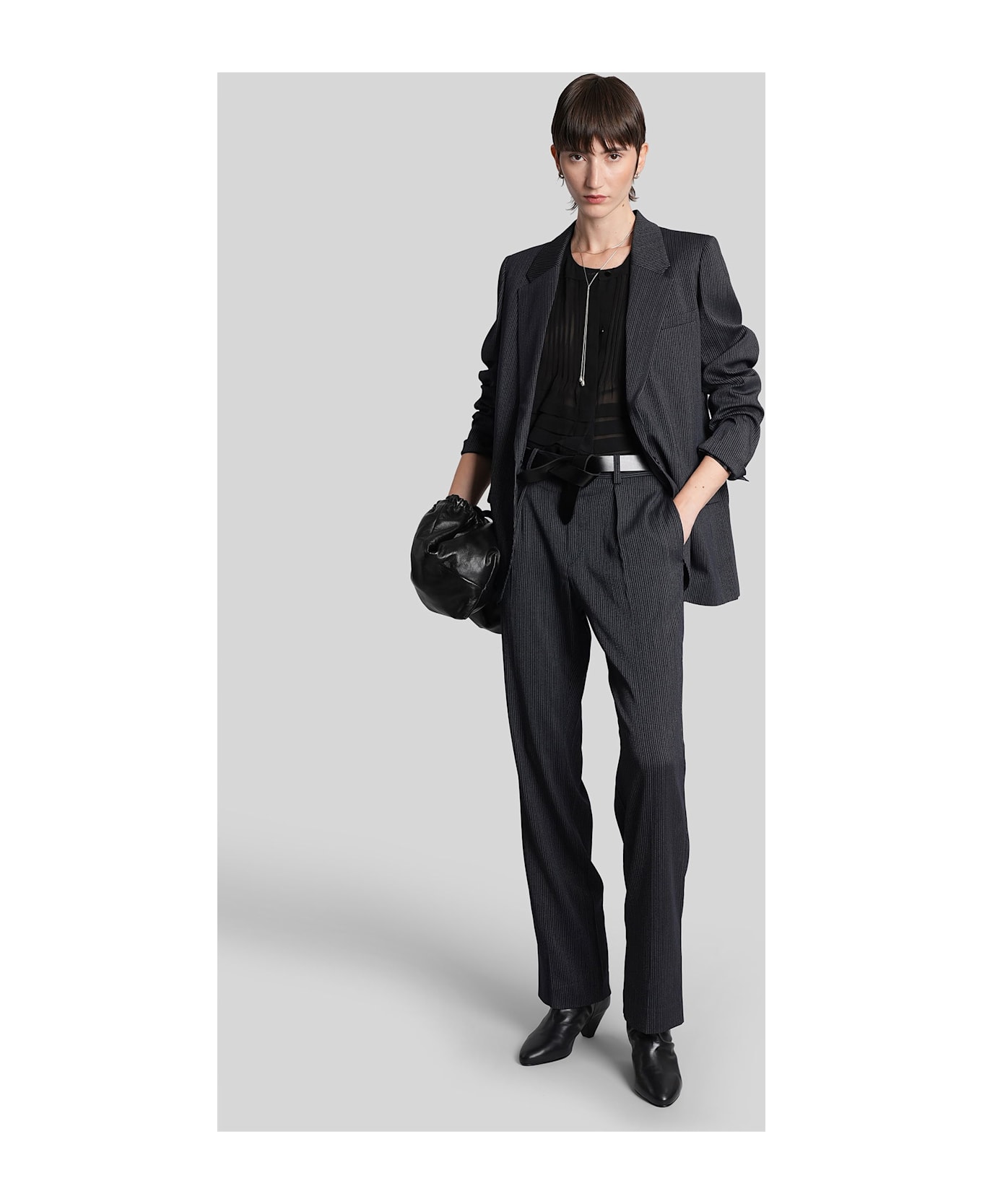 Isabel Marant Carolia Blouse In Black Silk - black