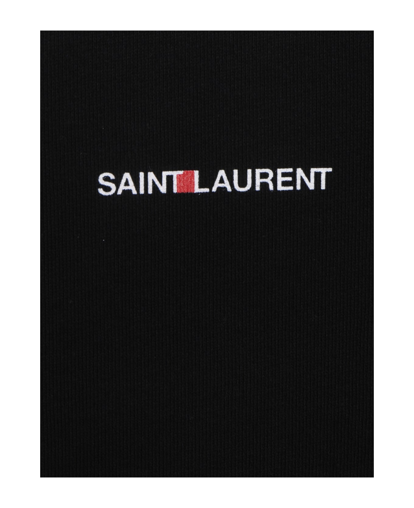 Saint Laurent Cotton Hoodie - Black フリース