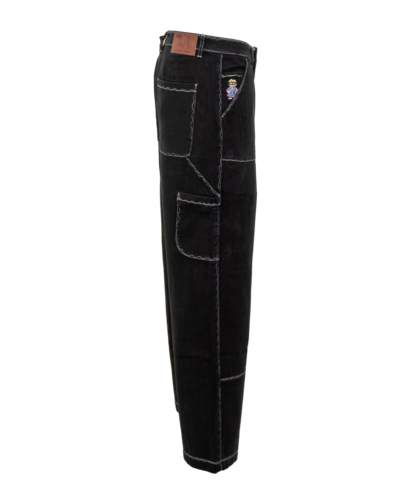 Kidsuper Stitched Work Trousers - BLACK ボトムス