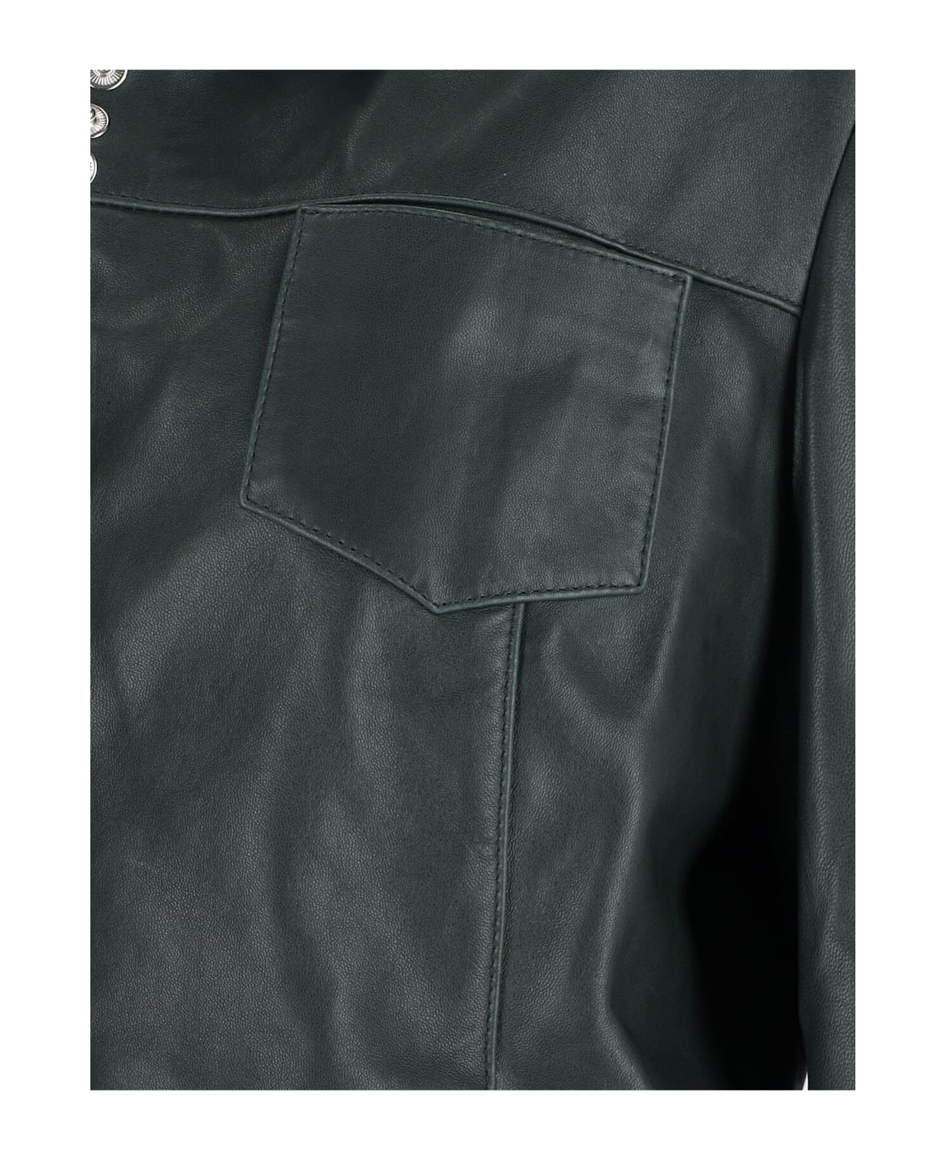 Paloma Wool 
octavia
 Lamb Leather Jacket - Green
