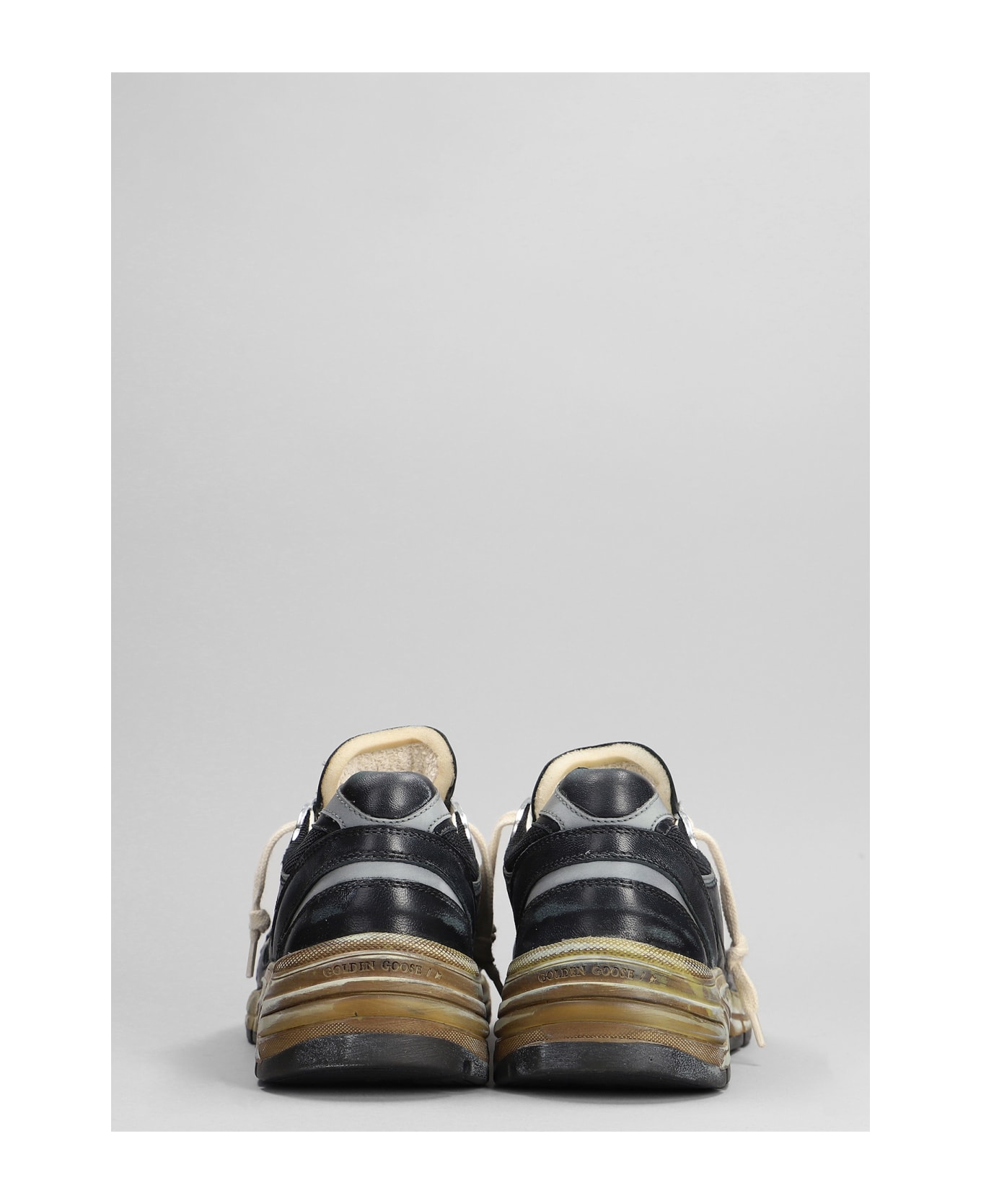 Golden Goose Running Sneakers In Black Synthetic Fibers - black