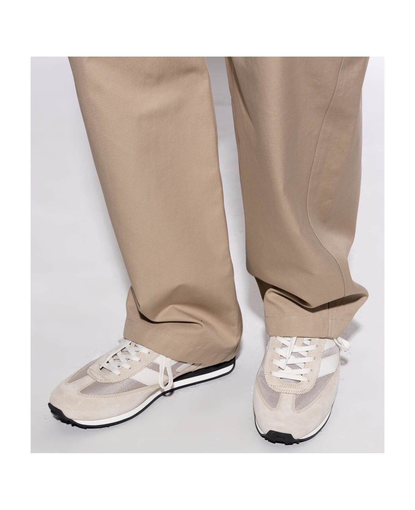 Tom Ford Sports Shoes With Logo - NEUTRALS/WHITE