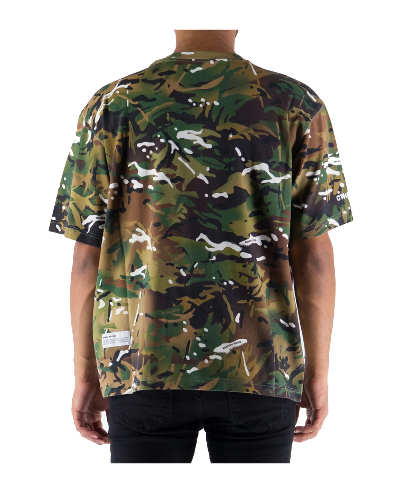 HERON PRESTON Camouflage T-shirt - Green