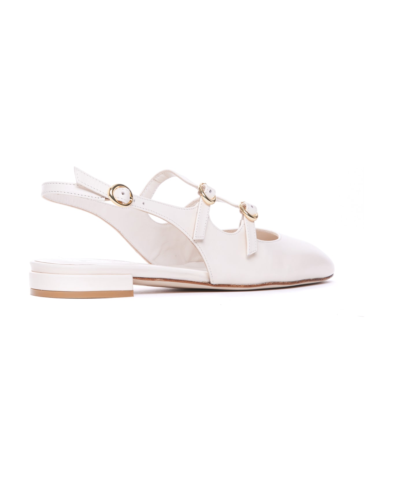 Stuart Weitzman Benni Flats - White