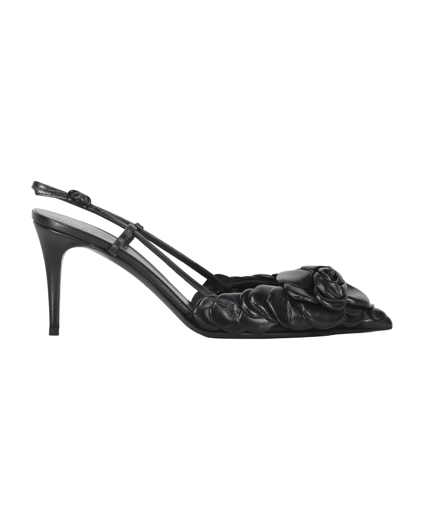 Valentino Garavani Leather Slingback Pumps - black ハイヒール