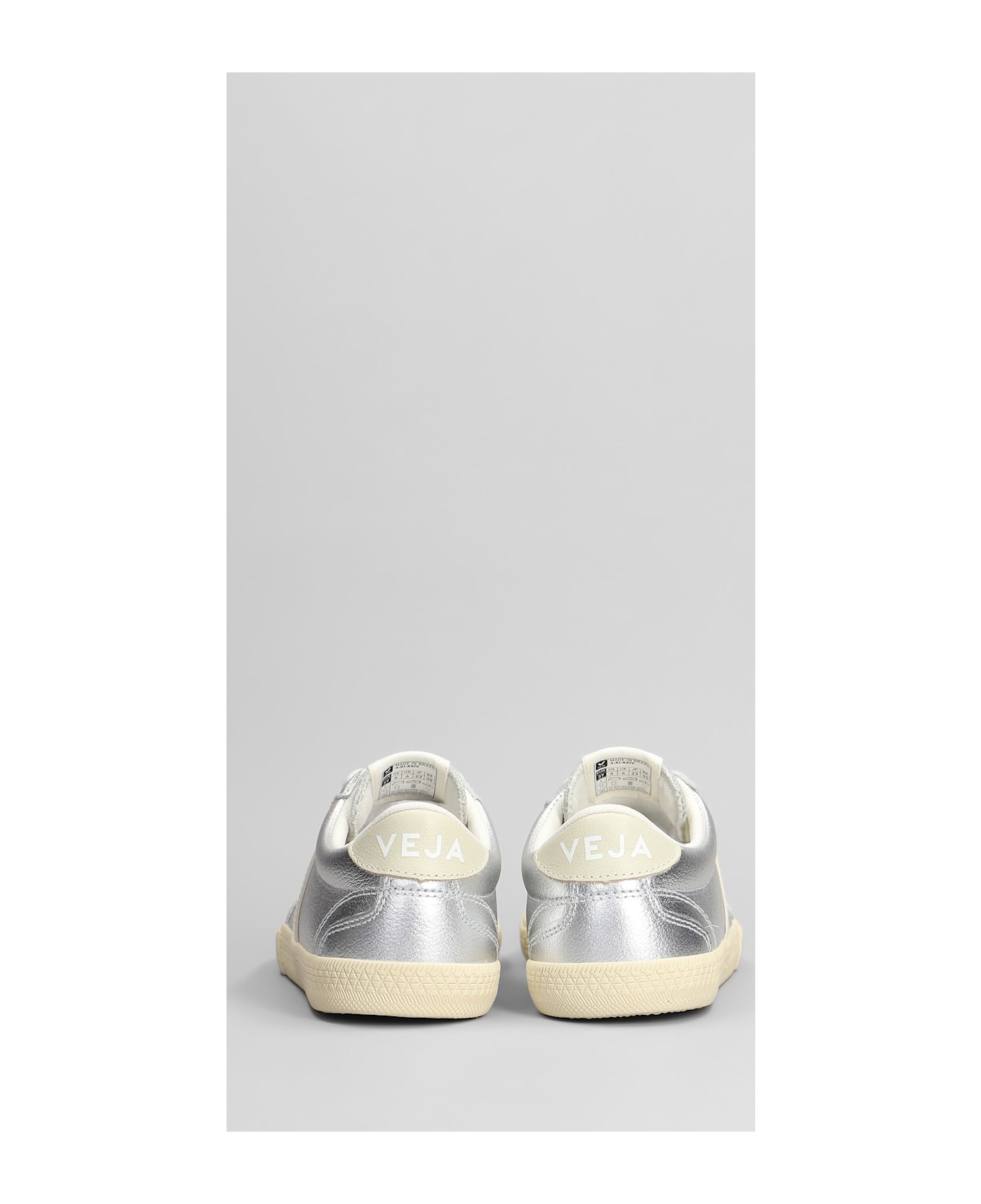 Veja Volley O.t Sneakers In Silver Leather - silver