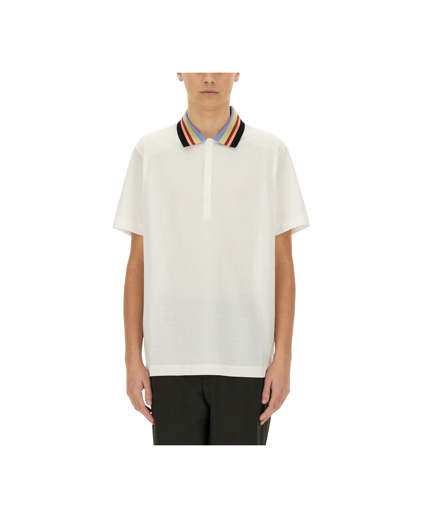 Paul Smith Cotton Polo - WHITE