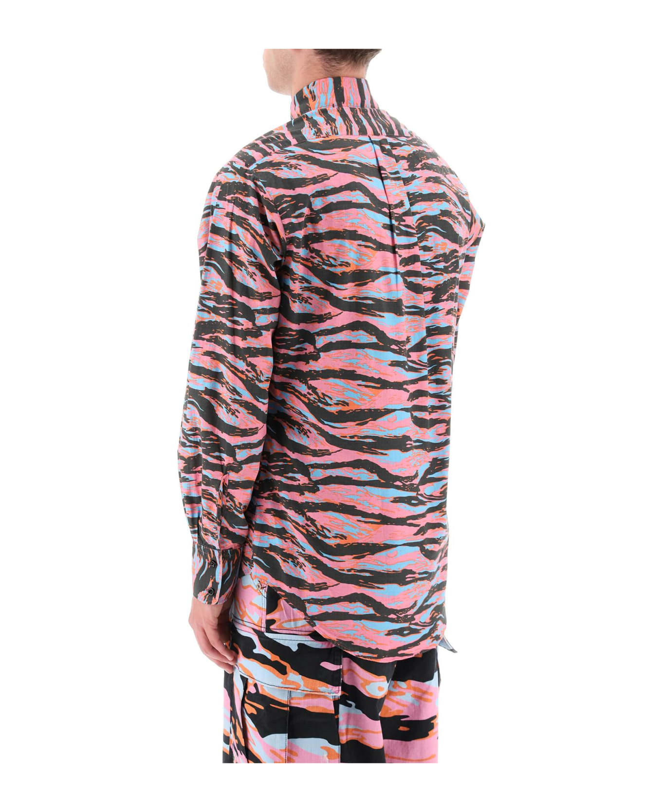 ERL Camouflage Cotton Shirt - ERL PINK RAVE CAMO 2 (Black)