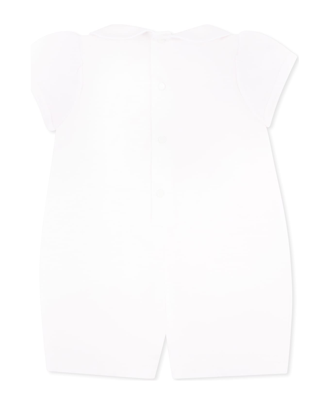 La stupenderia Pink Romper For Baby Girl With Bow - Pink