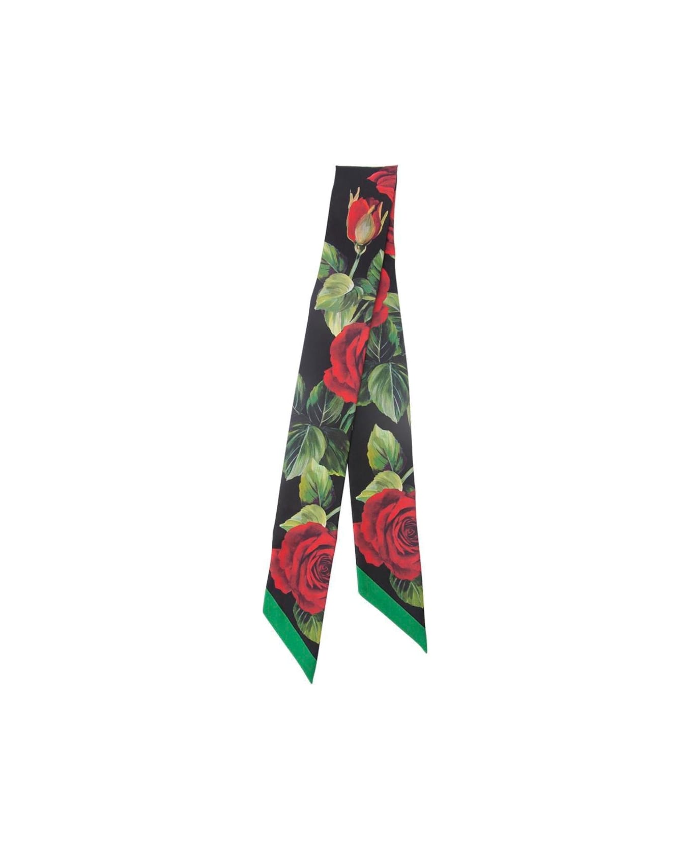 Dolce & Gabbana Floral-printed Pointed Tip Scarf - Multicolor