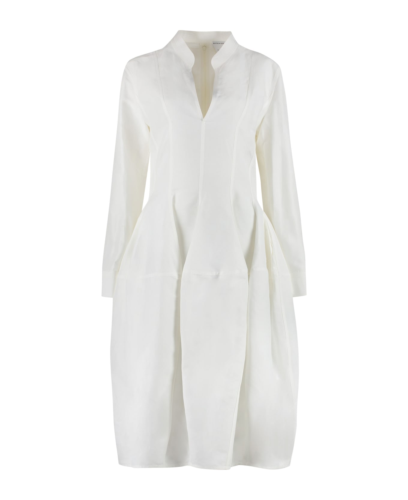 Bottega Veneta Linen And Viscose Dress - White コート＆ジャケット