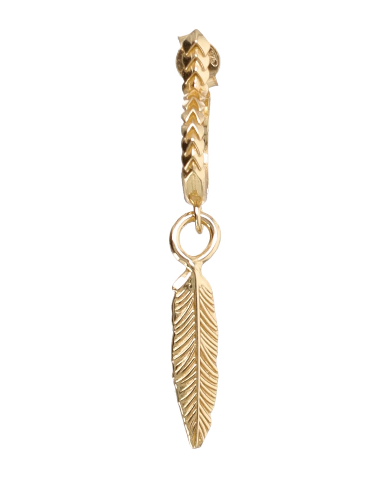 Emanuele Bicocchi Feather Pendant Earring - GOLD