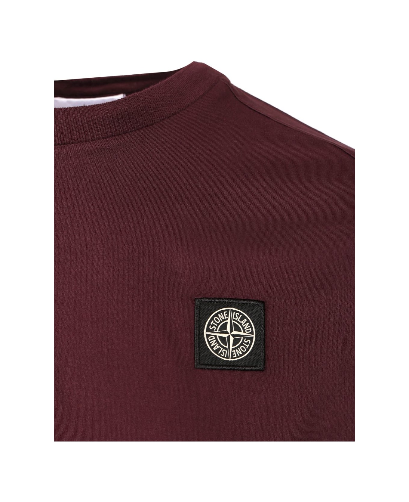 Stone Island Short-sleeved Cotton Jersey T-shirt - PINK