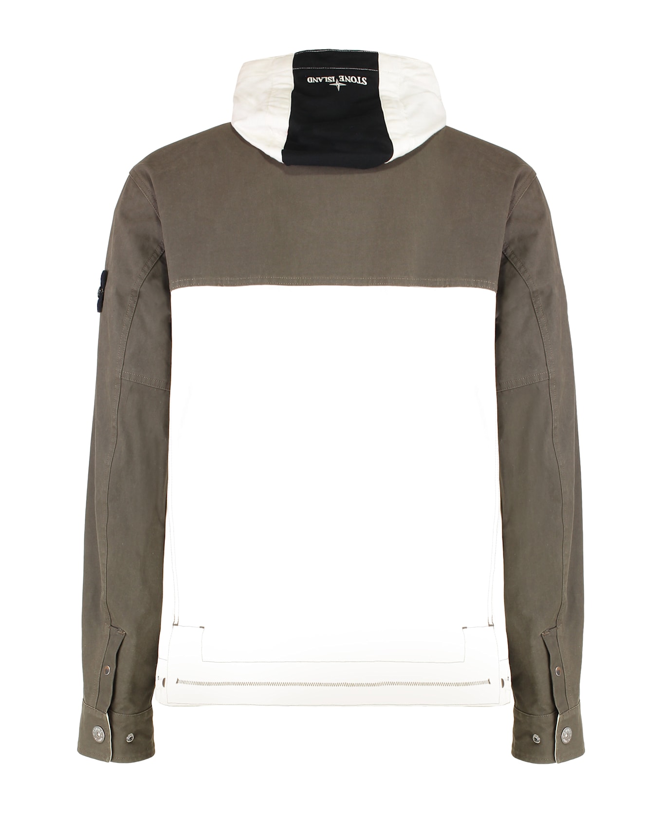 Stone Island Hooded Cotton Jacket - green