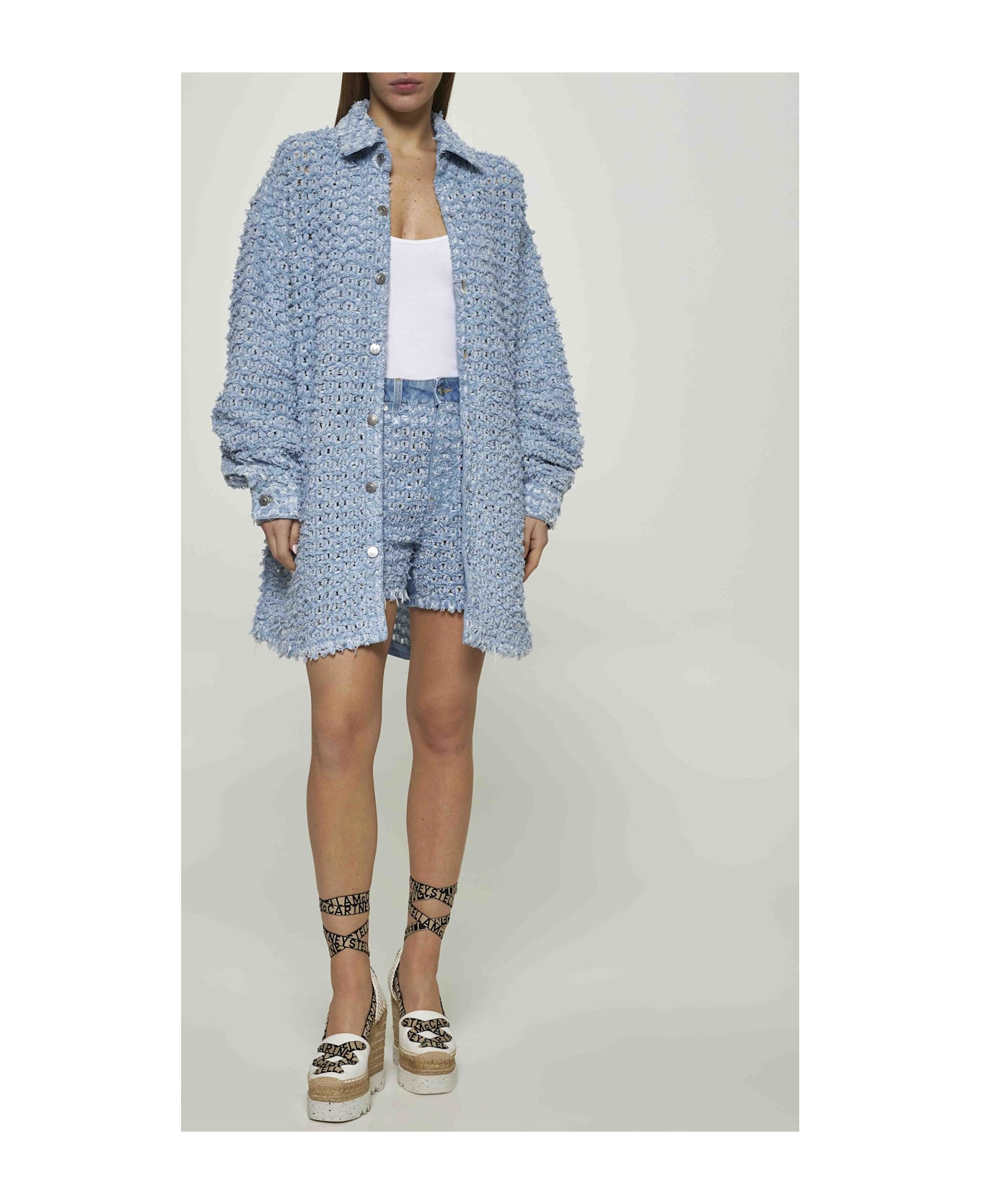 Stella McCartney Denim Shorts - Light Blue