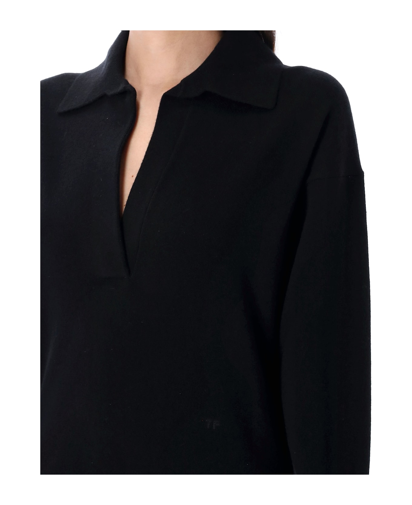 Tom Ford Cashmere Polo Sweater - BLACK