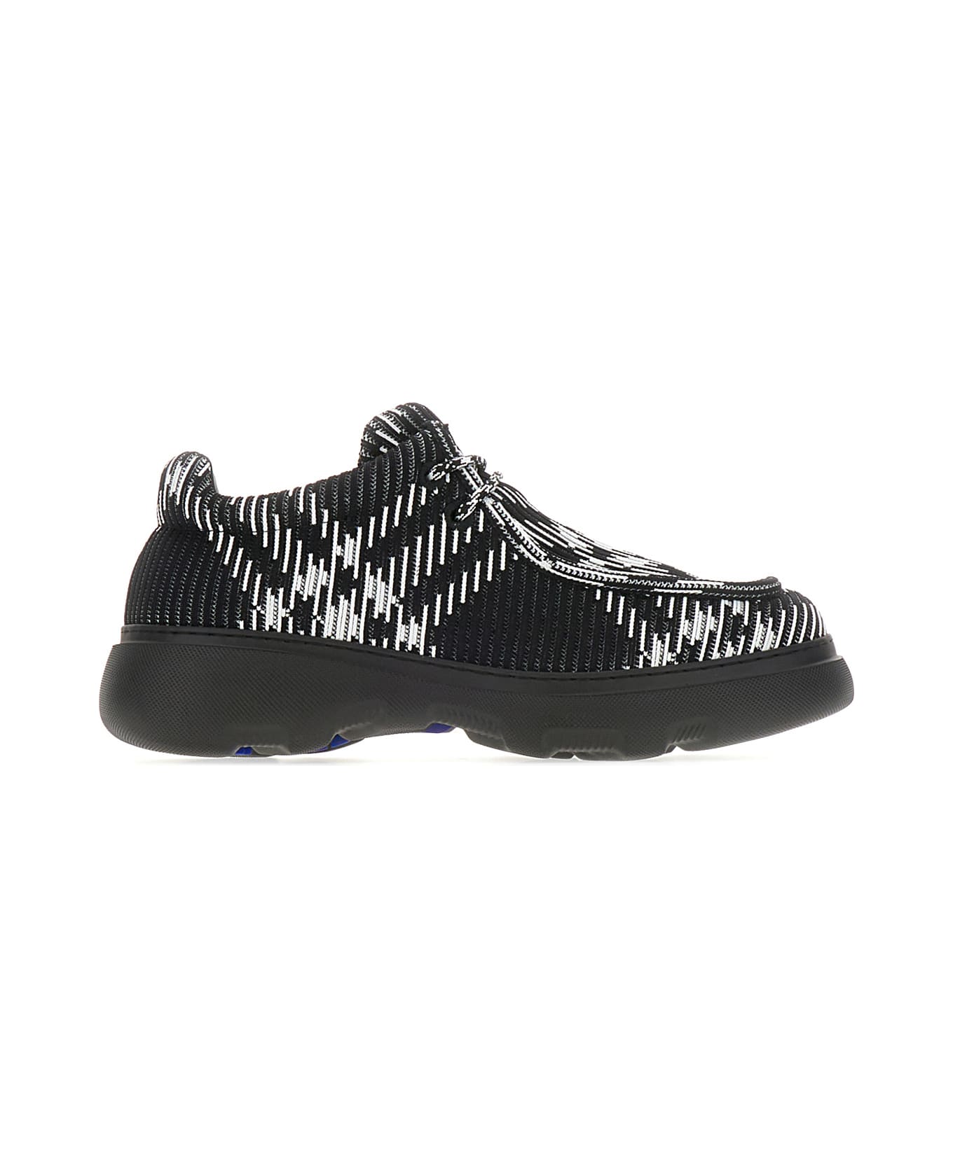 Burberry Embroidered Fabric Creeper Lace-up Shoes - BLACKIPCHK