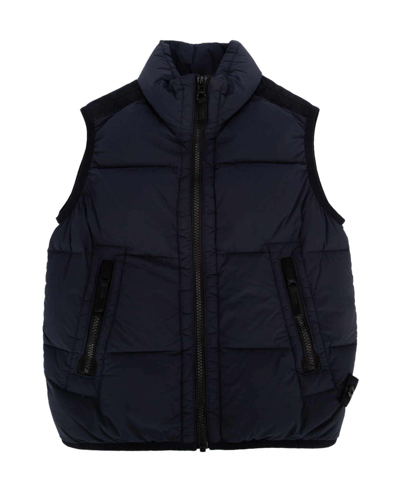 Stone Island Junior Giubbotto S/maniche Vera Piuma - NAVYBLUE