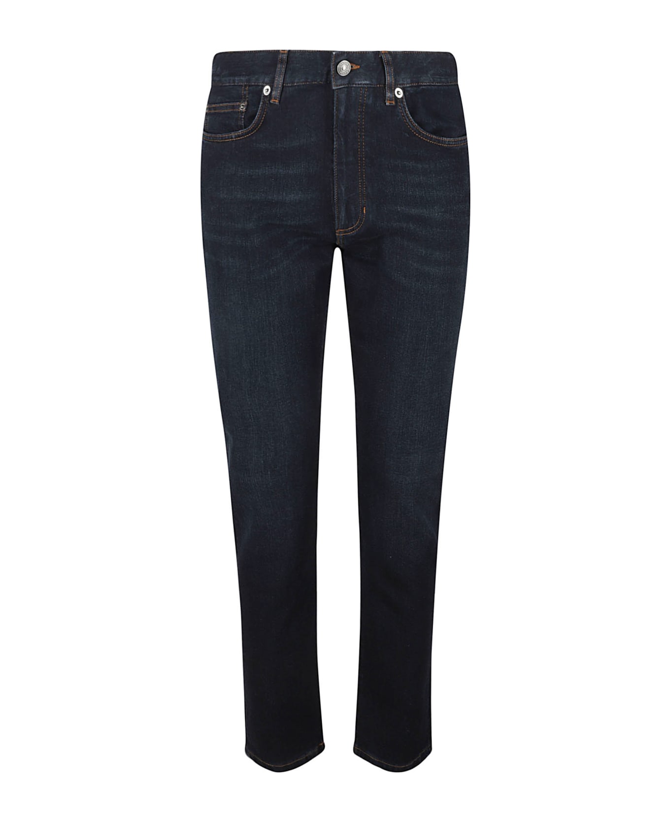 Zegna City Button Fitted Jeans - Denim