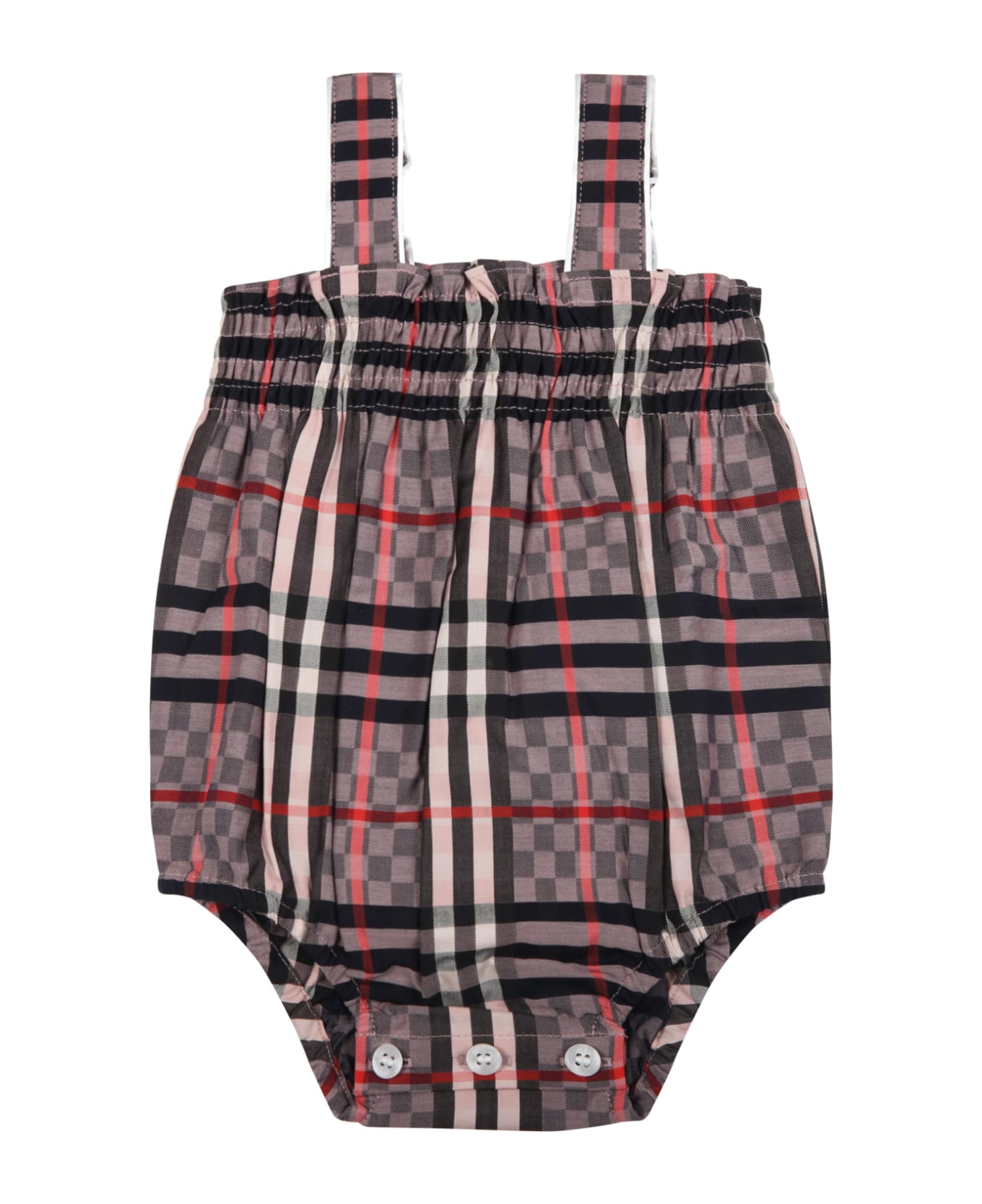 Burberry Multicolor Set For Baby Girl With Check Vintage - Pink
