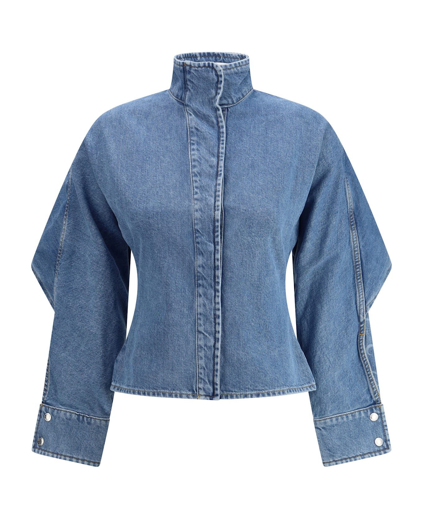 Marine Serre Moon Laser Blue Wash Denim Shirt - BLUE シャツ