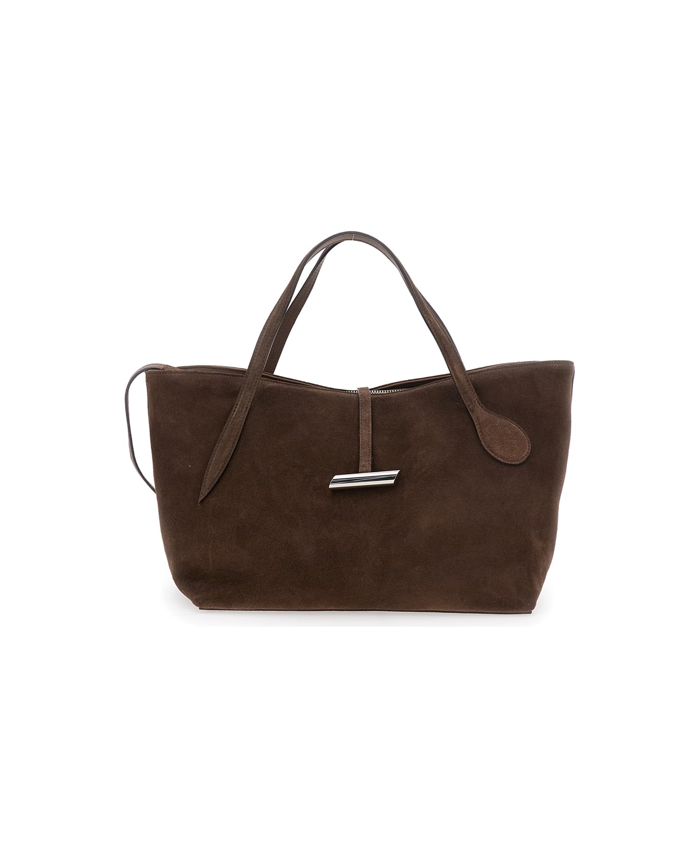 Little Liffner 'petite Penne' Brown Handbag With Side Pocket In Leather Woman - Brown