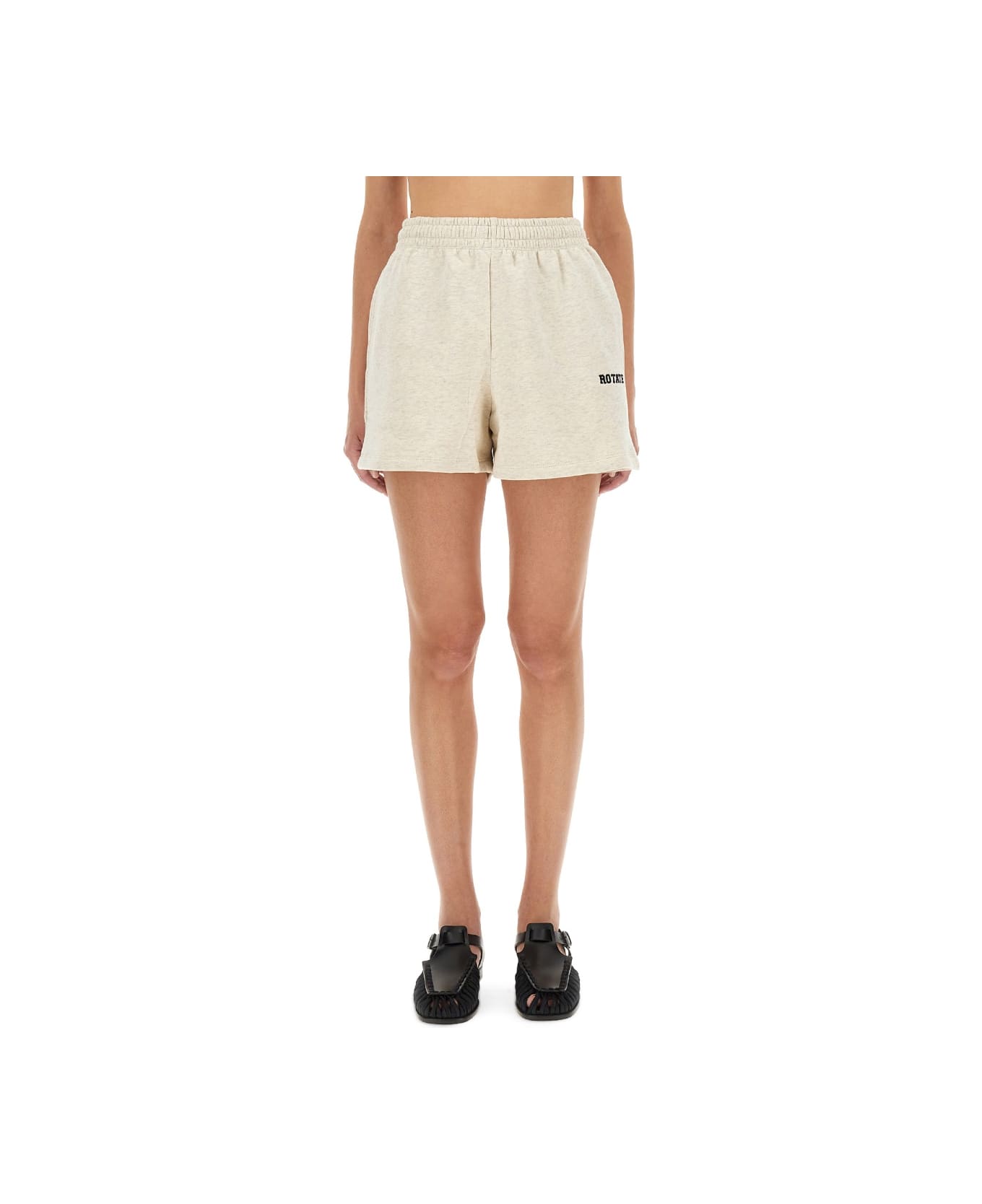 Rotate by Birger Christensen Heavy Cotton Shorts - GREY