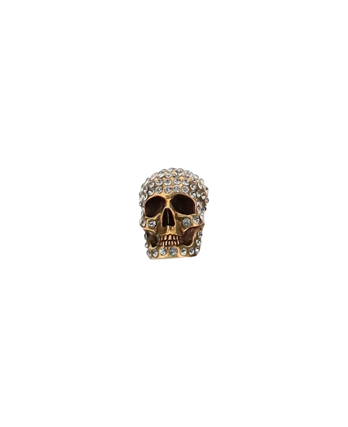Alexander McQueen Pave Skull Earring - 0448+greige