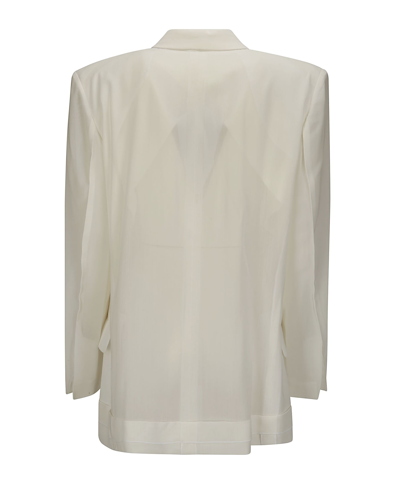 Victoria Beckham Fold Detail Tailored Jacket - WHITE ブレザー