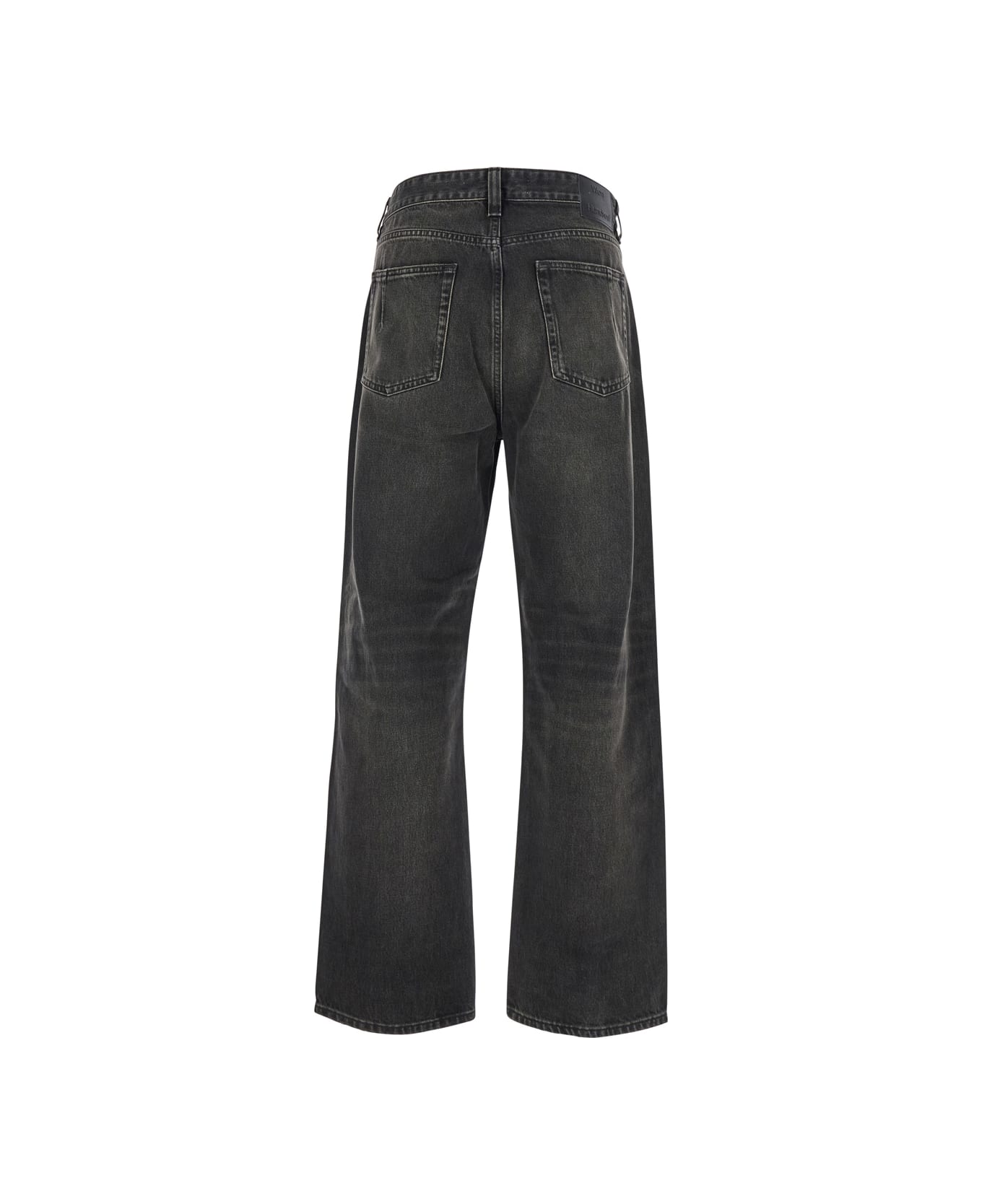 Won Hundred Black Jeans With Belt Loops In Denim Man - Black