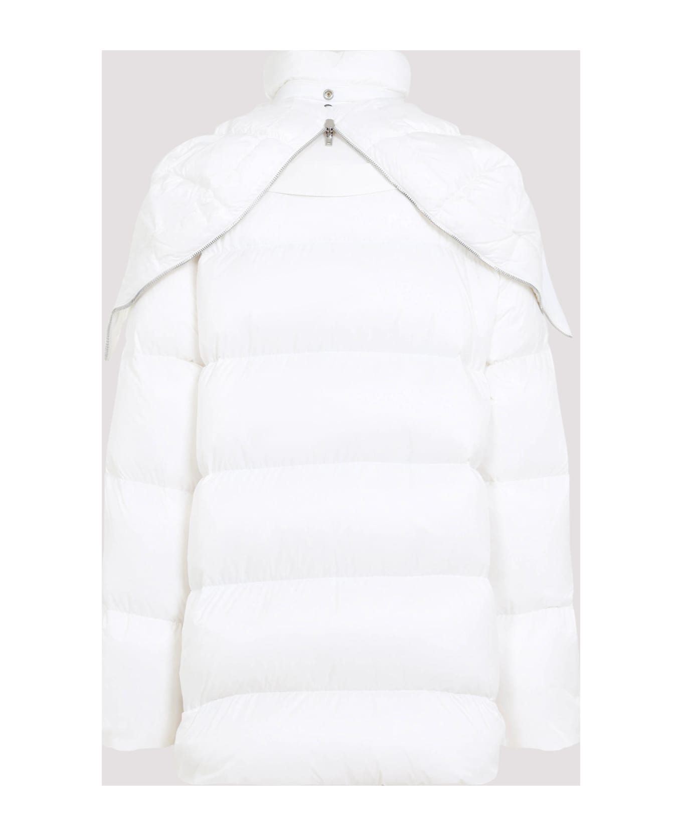 Moncler + Rick Owens Mu02d1c02 Hooded Cyclopic Coat - Milk