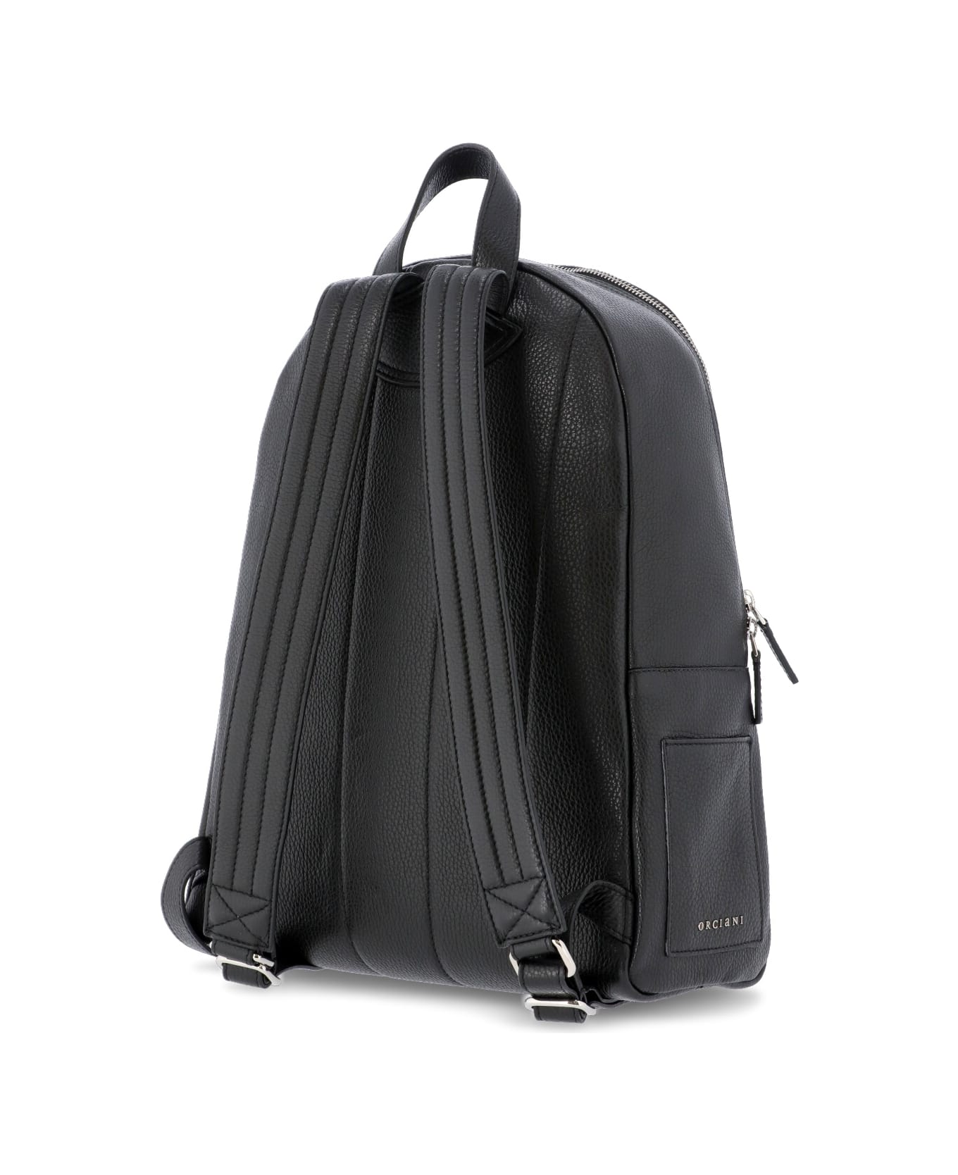 Orciani Leather Micron Backpack - Black