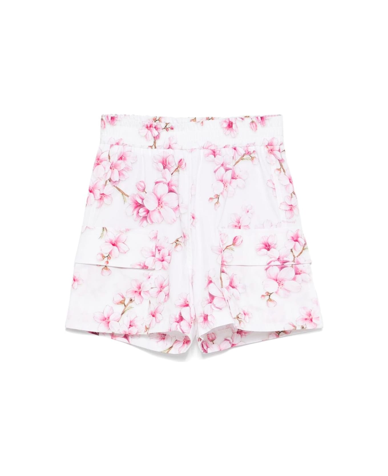 Monnalisa Multicolor Shorts With All-over Floral Print In Cotton Girl - Multicolor