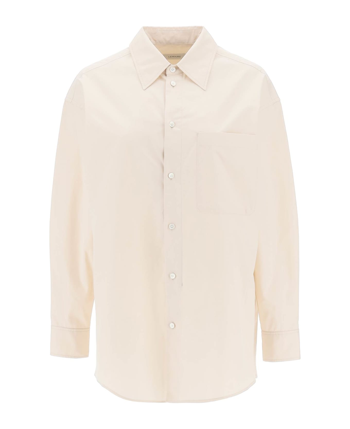 Lemaire Oversized Shirt In Poplin - LIGHT CREAM (Beige)