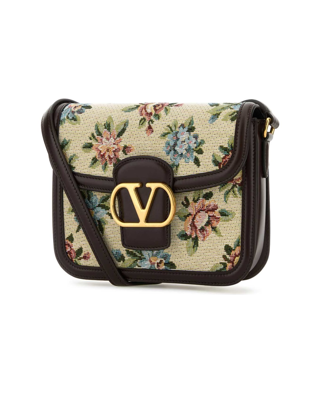 Valentino Garavani Embroidered Fabric 9to5 Crossbody Bag - MULTICOLOROAKBROWN
