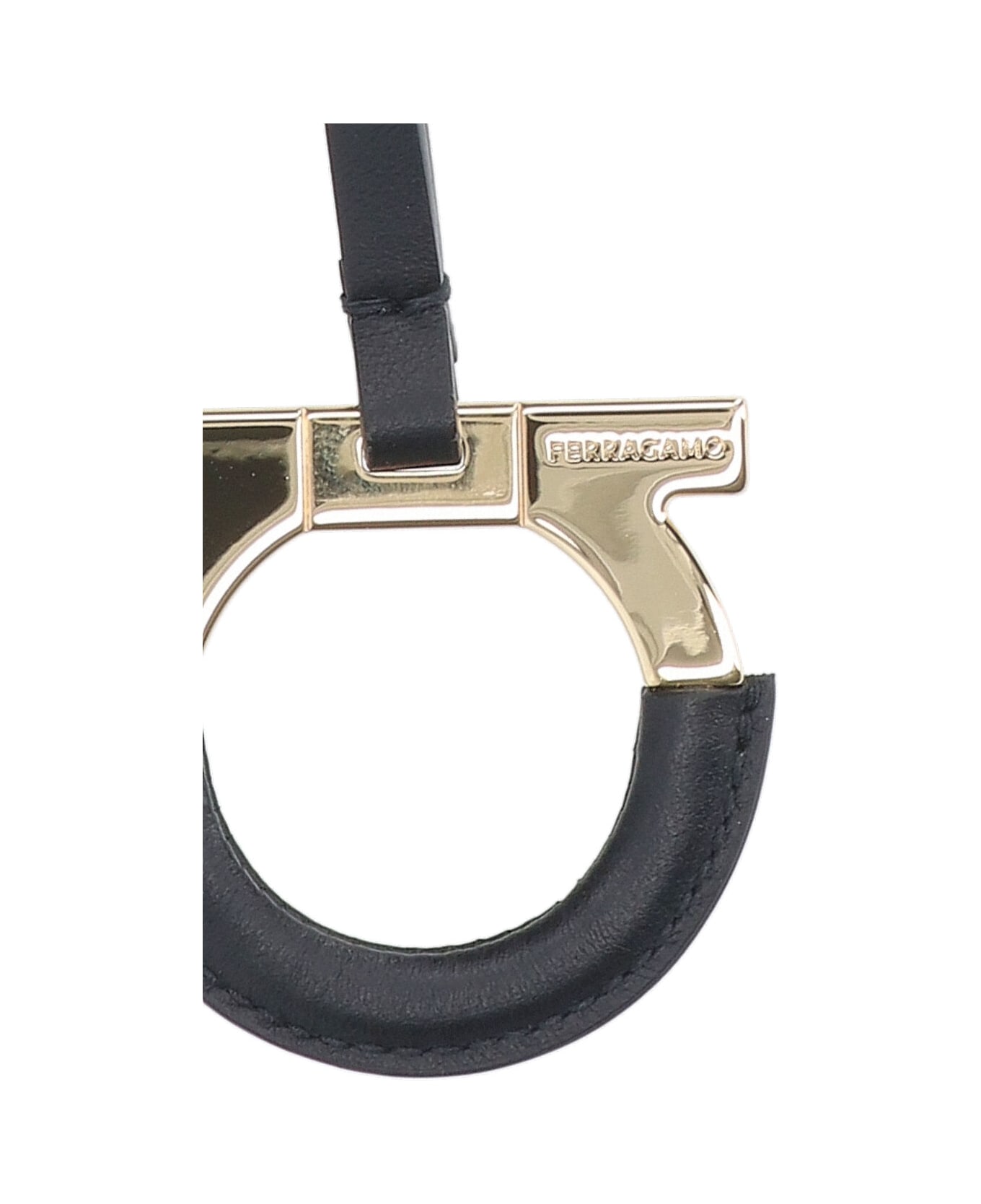 Ferragamo 'gancini' Keyring Charm - Black  