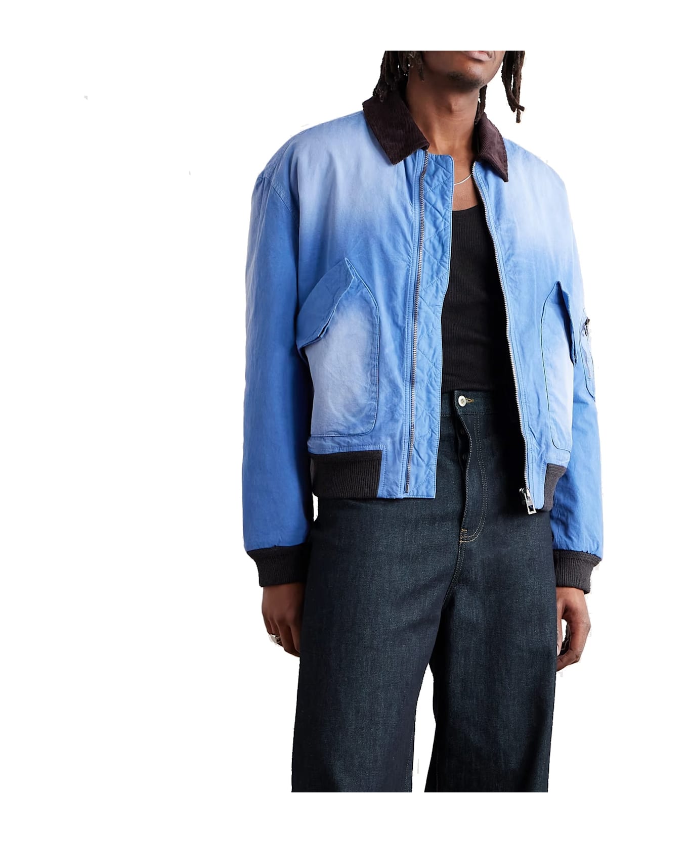Loewe Padded Cotton Bomber Jacket - Blue