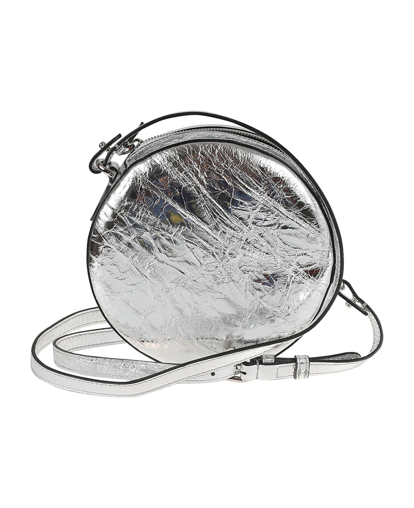 Versace Round Disco Leather Camera Case Crossbody Bag