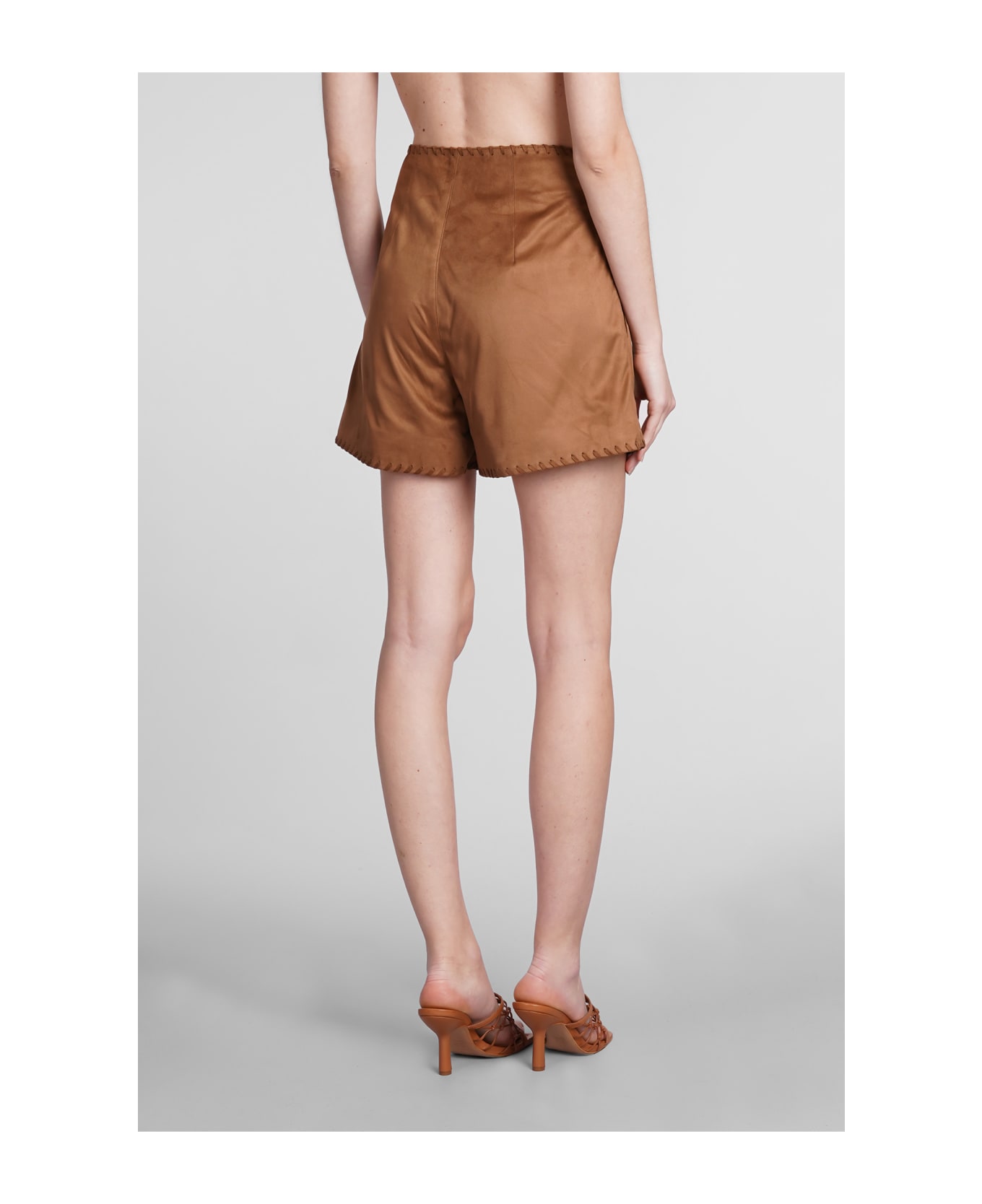 MVP Wardrobe Paloma Eco Shorts In Brown Polyester - brown