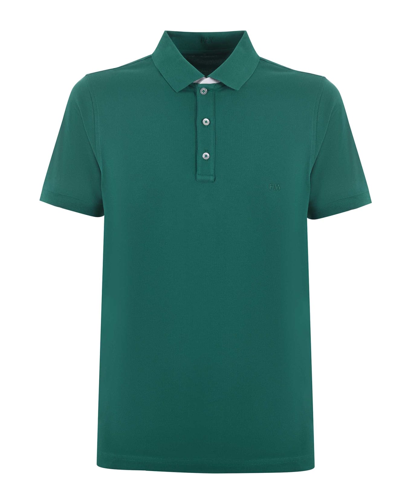 Fay Piquet Polo Shirt - Green